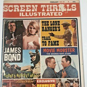 Screen Thrills Mag Vintage 1965 -Beatles-Stooges-Bond 007-Lone Ranger-Stooges